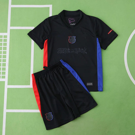 Barcelona Away Travis Scott 24/25 Season Kids Kit
